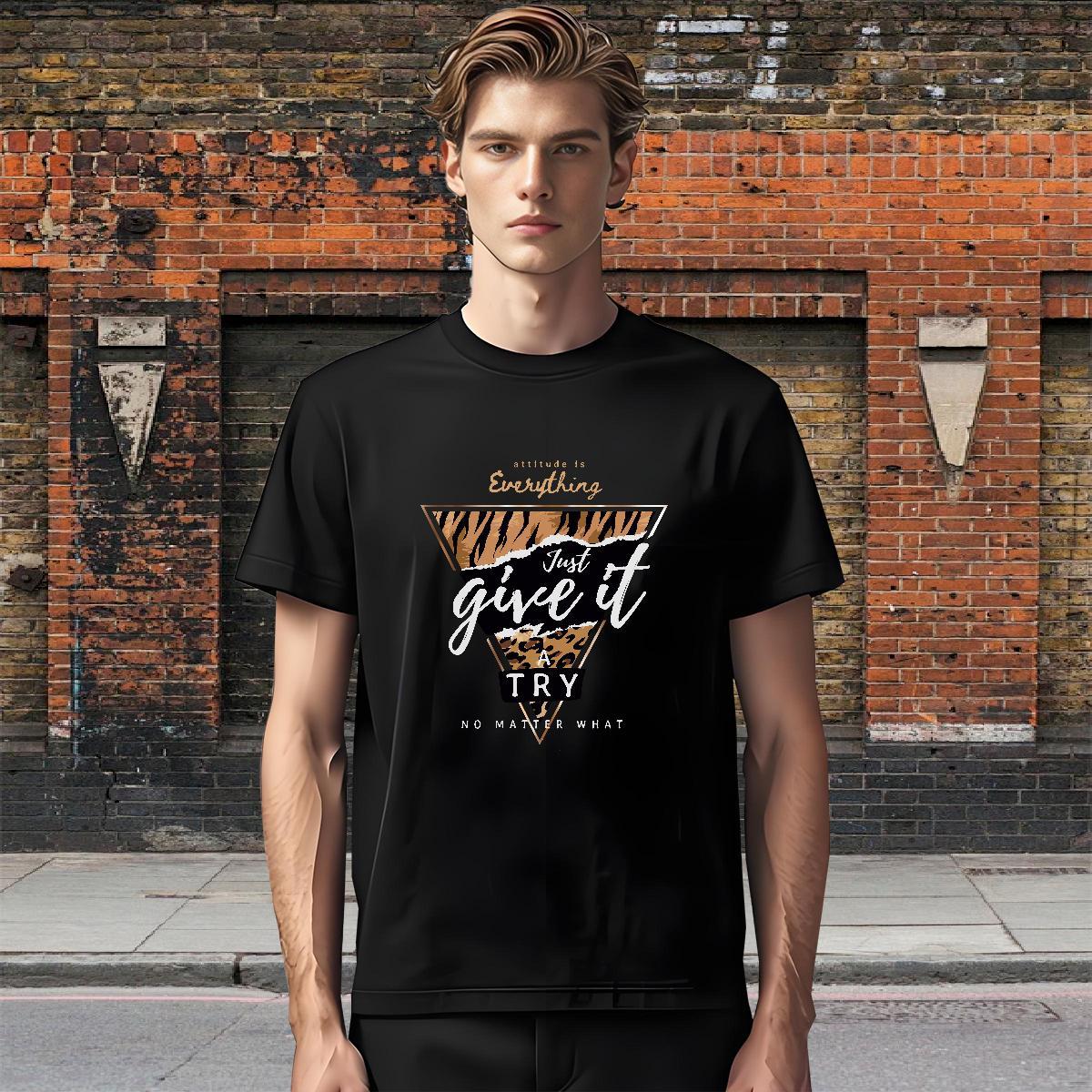 Custom Mens T Shirts letter Clothes 230g Cotton Home Outdoor Loose Oversized Round Neck Short Sleeve Men Clothes T-Shirt