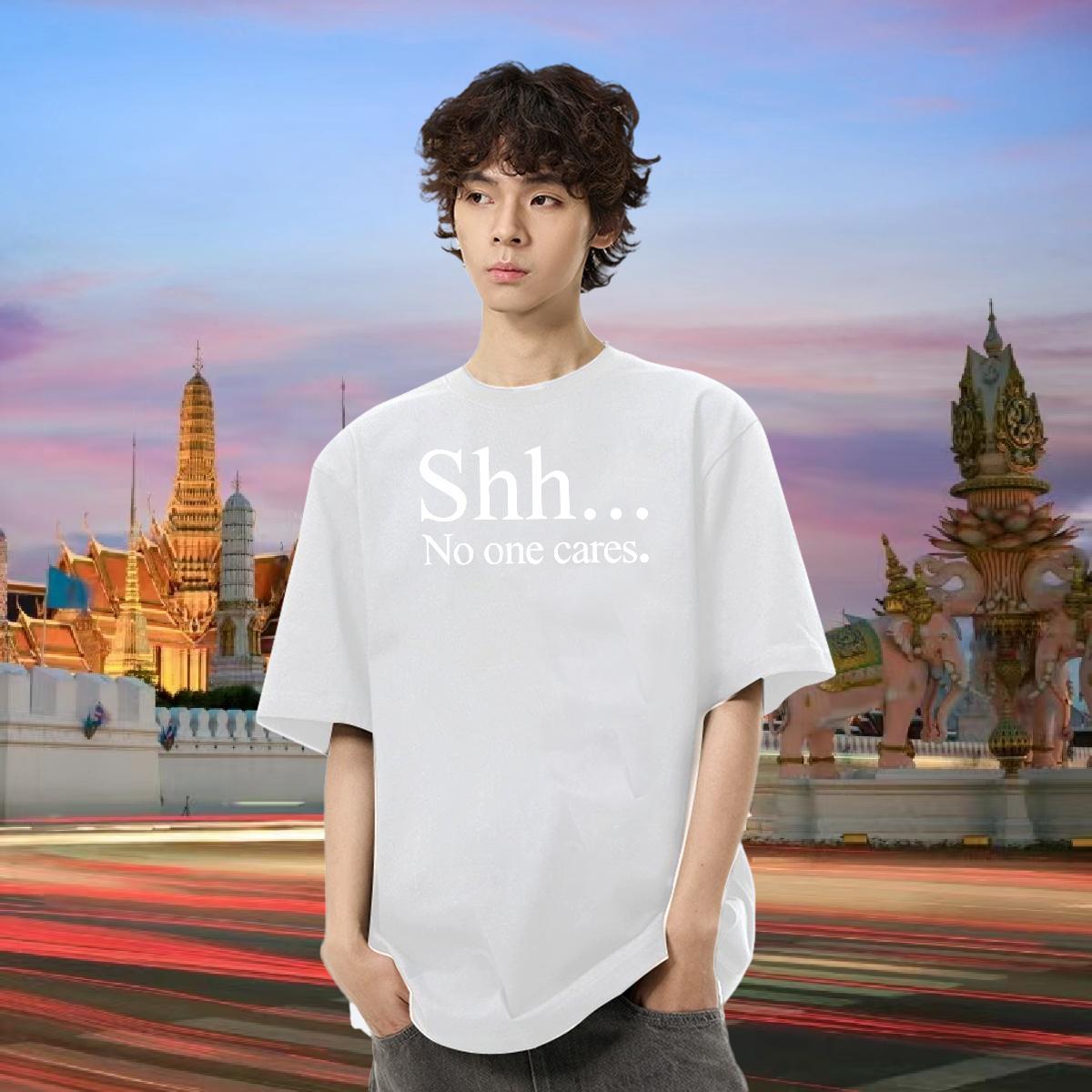 New T Shirts Men letter Top Tees 100% Cotton 230g Outdoor Loose Fit Oversized 4XL Short Sleeve O-Neck Men Tops Tees