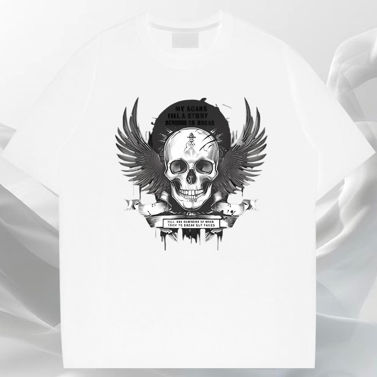 Designer T Shirt For Man wing Tshirts 100% Cotton 230g Summer Casual High Quality Custom Print Oversized O-Neck Short Sleeve Men Tees