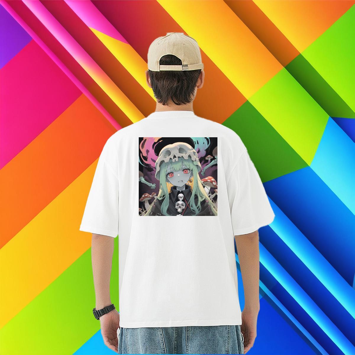 DIY Customized T-Shirts for Men skull Tee Shirt 230g 100% Cotton Beach Designer Plus Size Cartoon Breathable Short Sleeve Tshirts