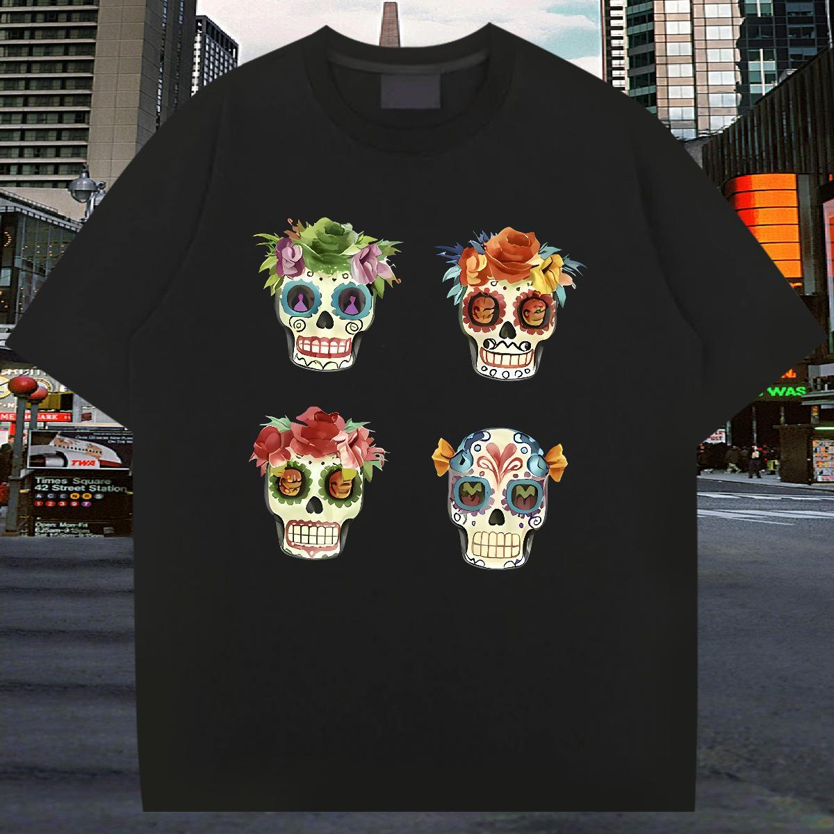 New Man T Shirts funny Tees Shirts 230g 100% Cotton High Street Hip Hop Unisex Custom Anime Round Neck Short Sleeve Men Tops Tees