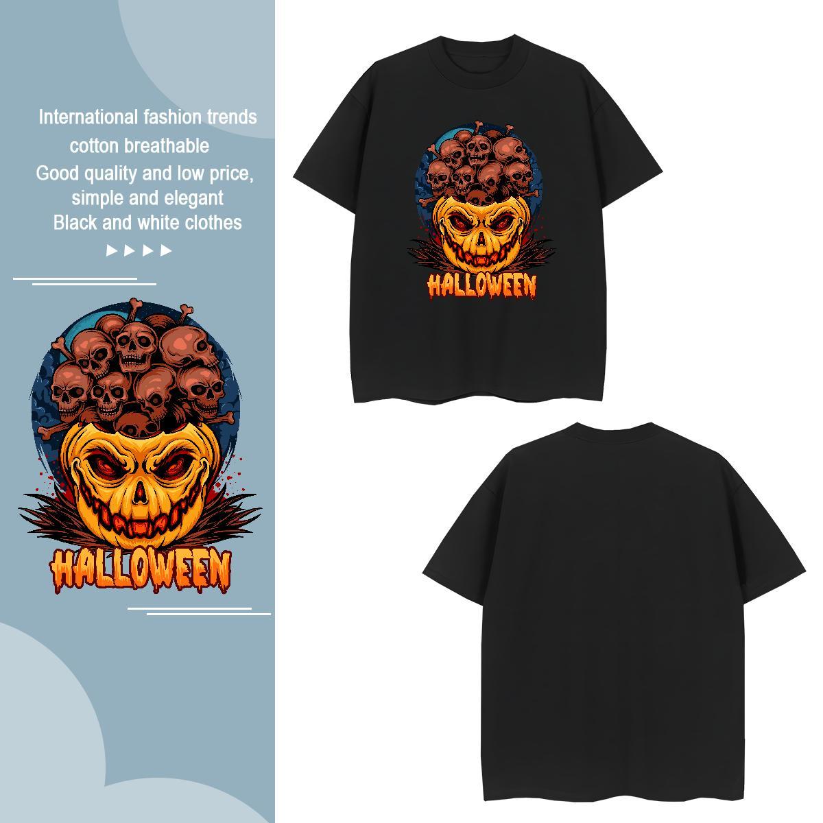 Brand T Shirts Men skull Breathable Soft Street wear Hip Hop Anime 100% Cotton 230g Mens Tshirts 2024 Designer Polos