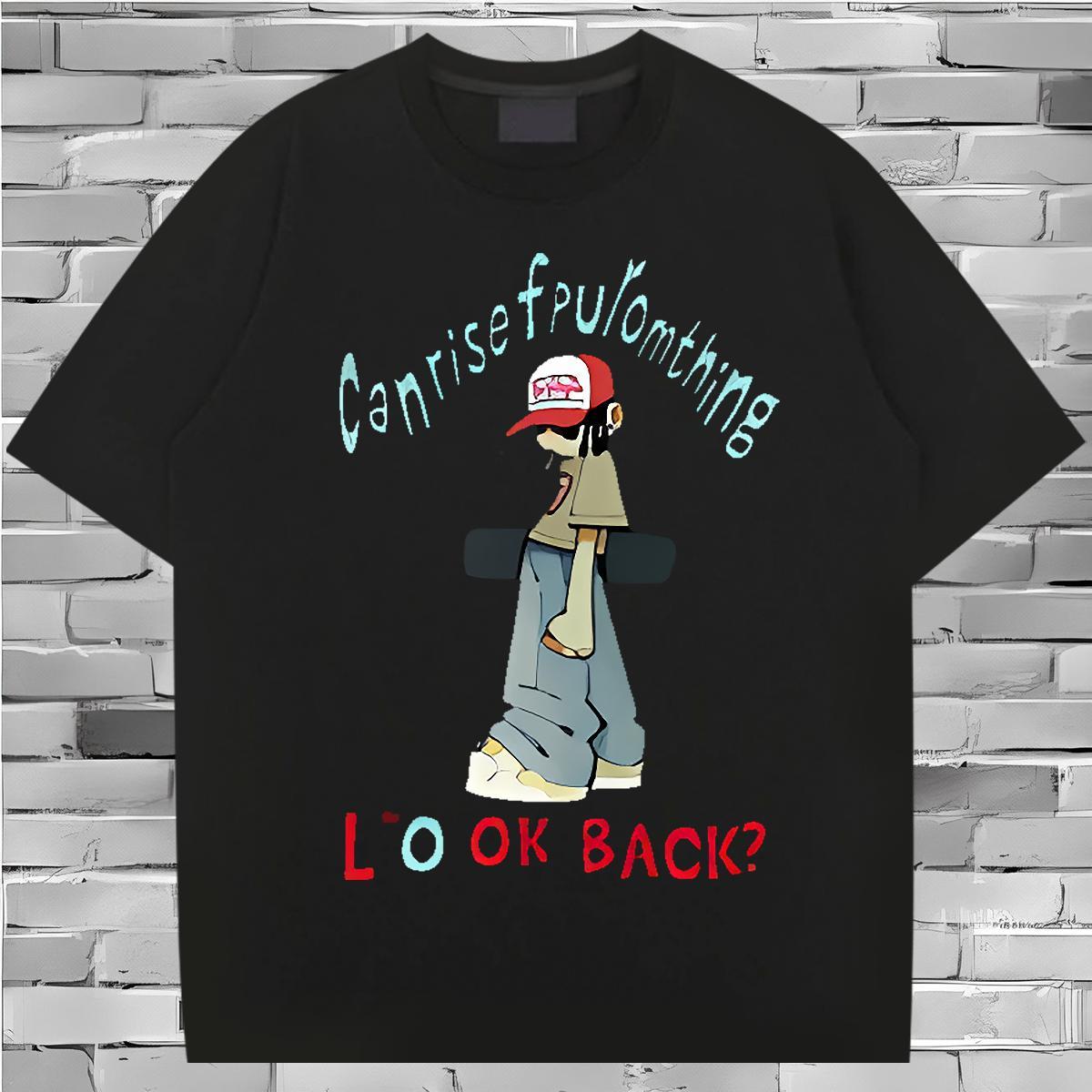 DIY Customized Man T Shirts character Top Tees 230g 100% Cotton Street Casual Cool Design Floral Print O Neck Short Sleeves Men Tshirts