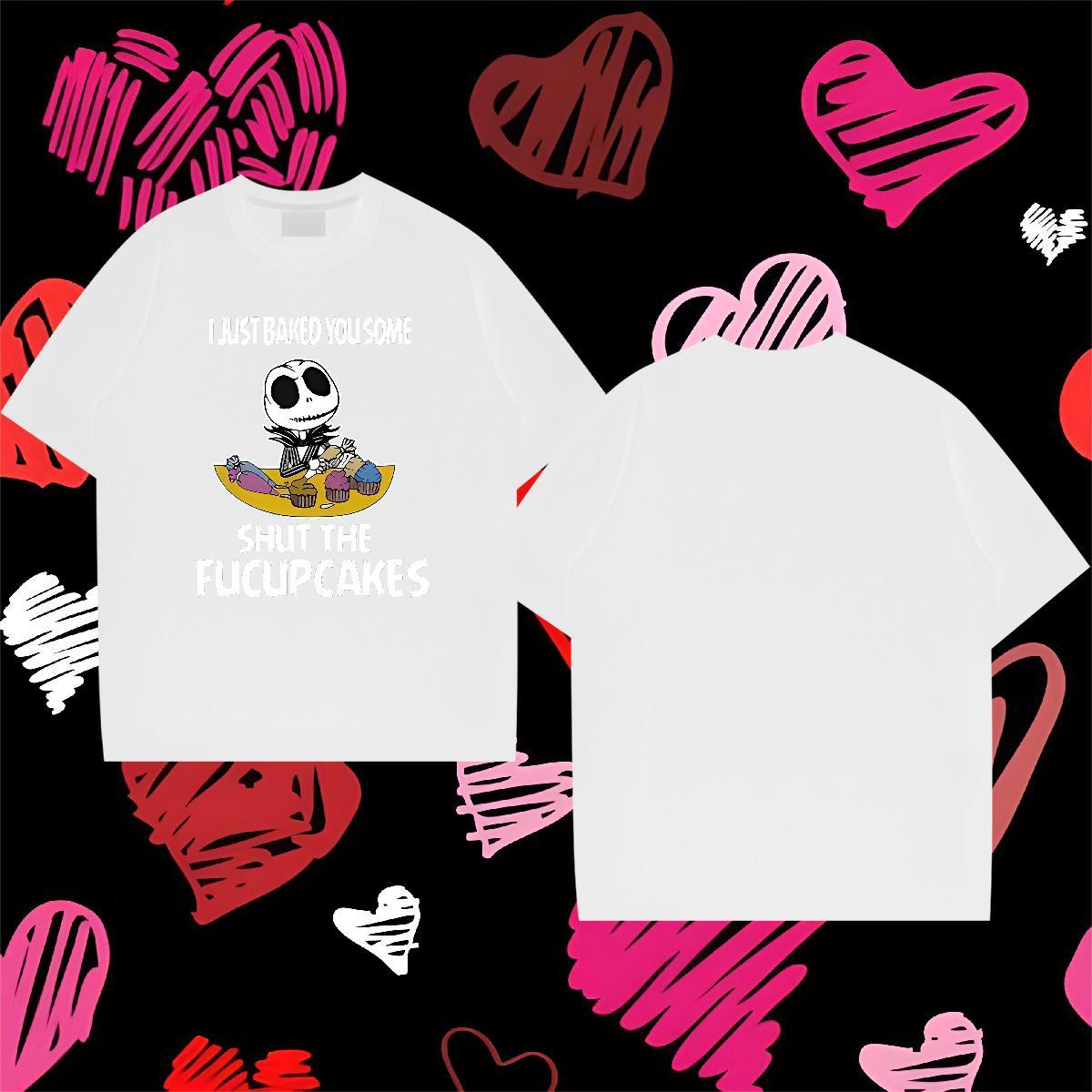 Free Shipping Man T Shirts cake Polos 230g 100% Cotton Anime Printing Street Loose Custom Anime Round Neck Short Sleeve Tshirt for Man Woman