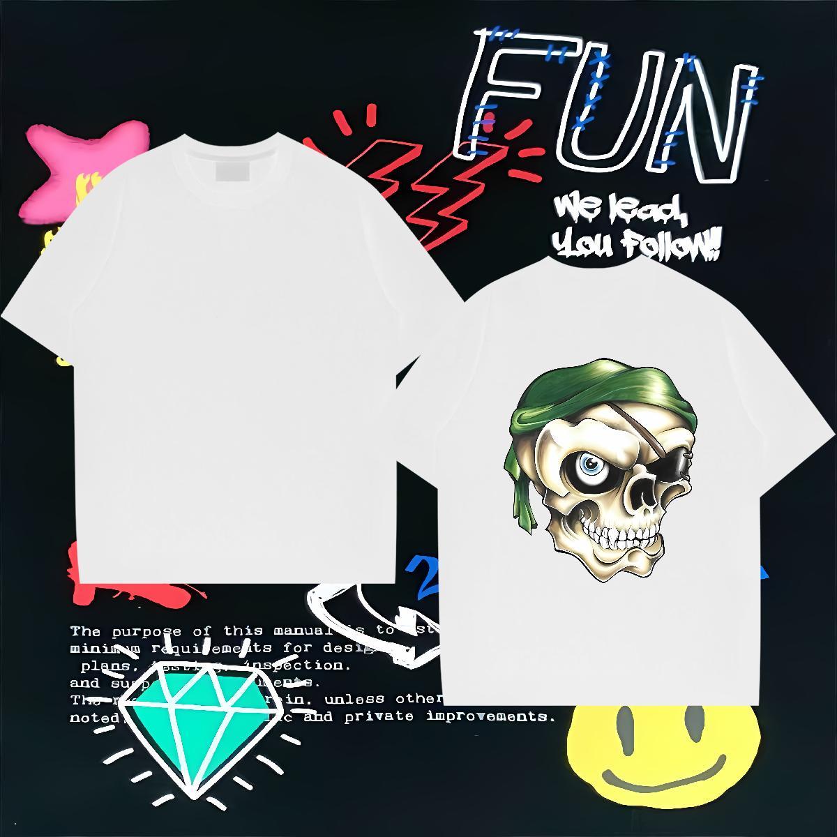 Stylist T-Shirts monster Tops Shirt 230g 100% Cotton Sports Casual Brand DIY Printed Breathable Mens Tshirts