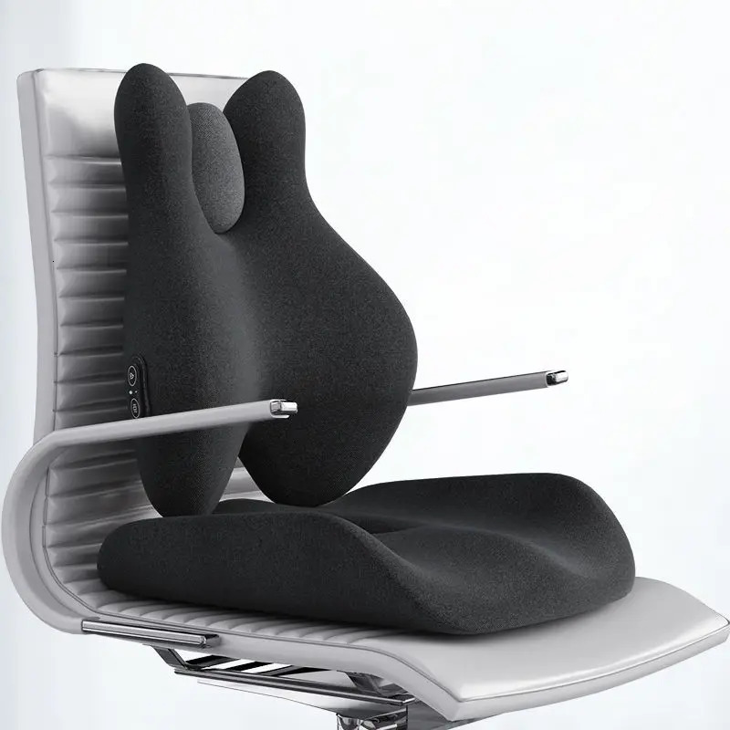 Memory Foam Electric Massage Waist Pad /Chair Cushion Set Compress Relieve Soreness for Car Office Home Orthopedic Pillow 240806