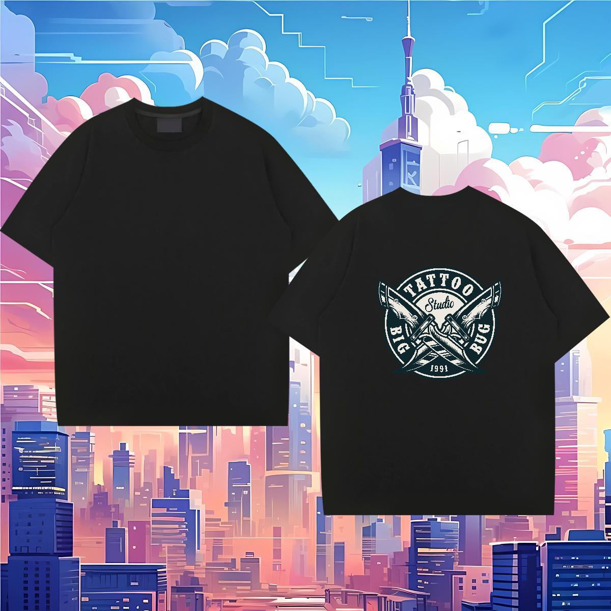 Custom T shirt tool Clothings 230g 100% Cotton Daily Wear Classic Custom Printing O-Neck Short Sleeve Tshirts