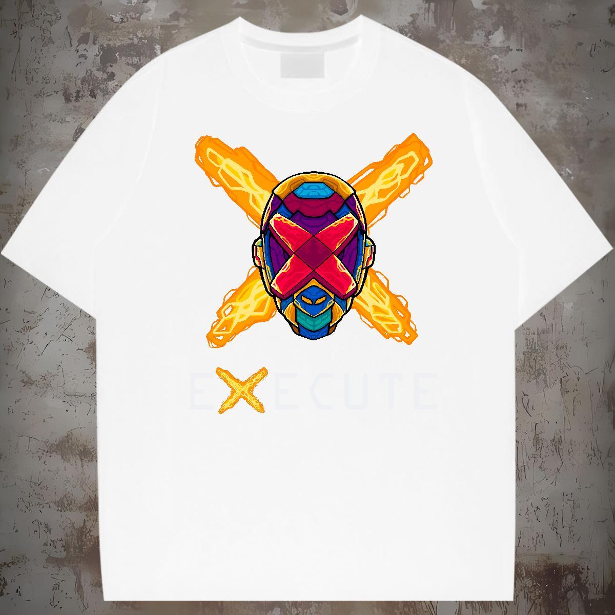 Customized T shirt ET Tops 230g Cotton Daily Outfit Popular Plus Size Cartoon Breathable Short Sleeve Men Clothes T-Shirt