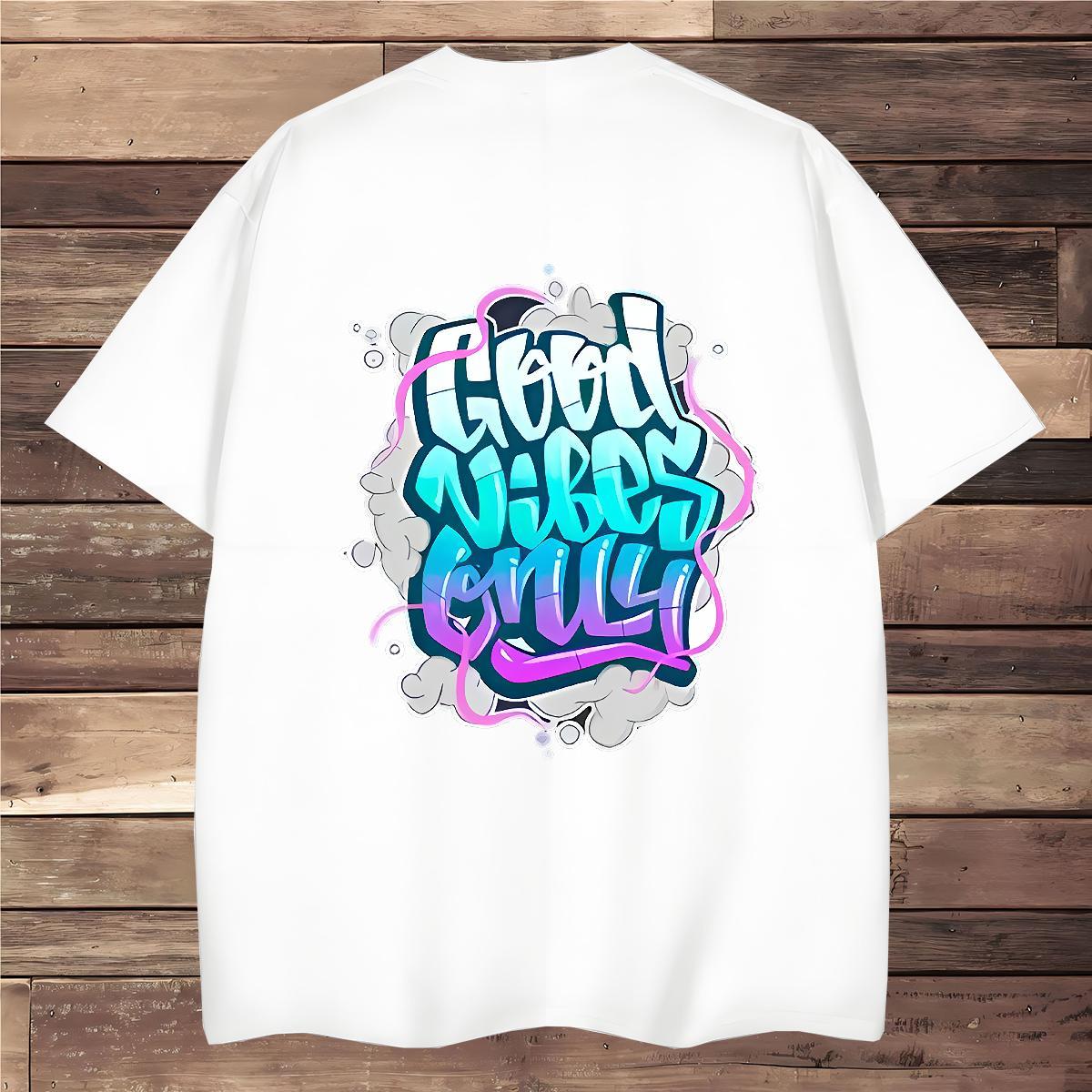 Custom T Shirt For Man letter Clothes 100% Cotton 230g Street Casual Classic DIY Logo Oversized Breathable Crew Neck Men Tshirts