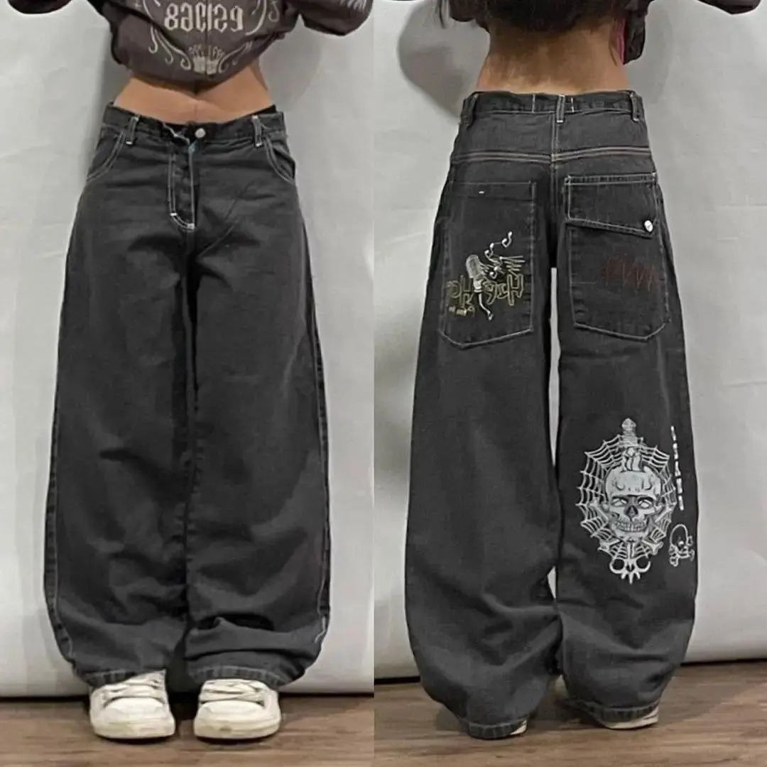 American Vintage Straight Wide Leg Jeans Women Y2K Street Hip Hop Fashion Joker Mopping Loose Pants Denim Trousers 240807