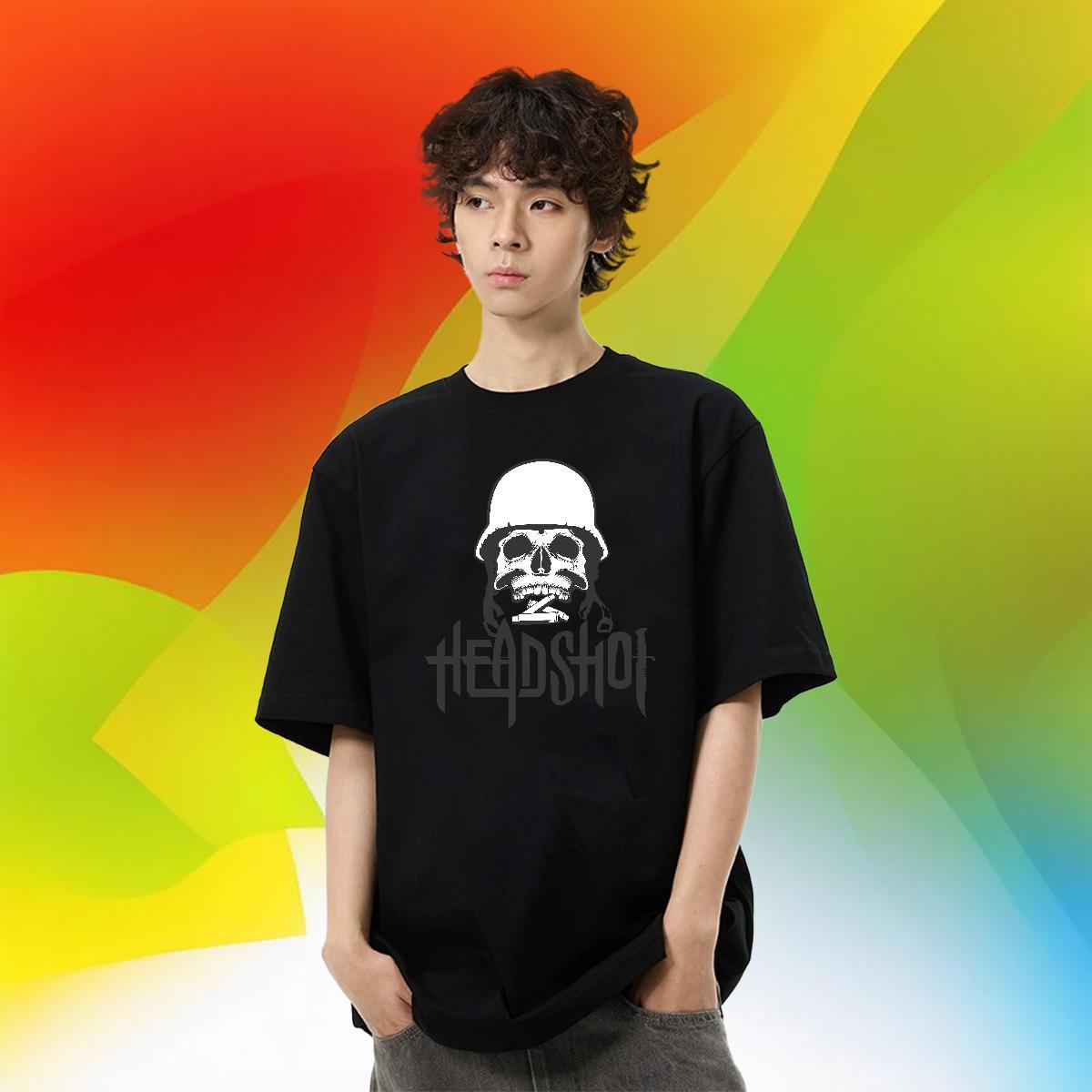 2024 Men T Shirts skull Tops Tees 230g Pure Cotton Sports Casual Soft Oversized Breathable Crew Neck Couples T Shirts