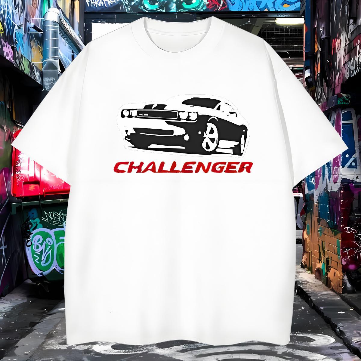 Brand T shirt car Tops 100% Cotton 230g Daily Outfit Wholesale Cartoon Print Crew Neck Breathable Tshirt for Man Woman