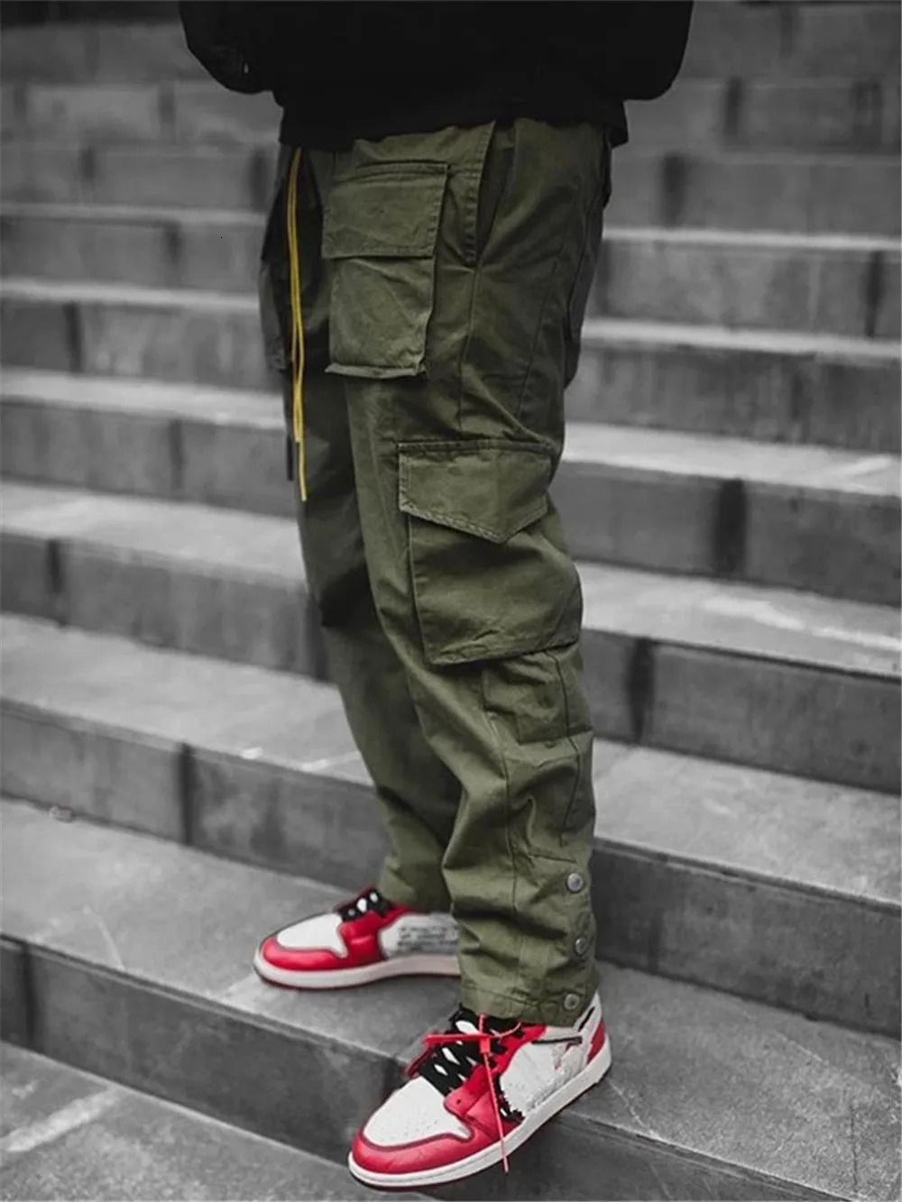 Cargo Pants Men Hip Hop Streetwear Jogger Pant FashionTrousers Gyms Fitness Casual Joggers Sweatpants 240806