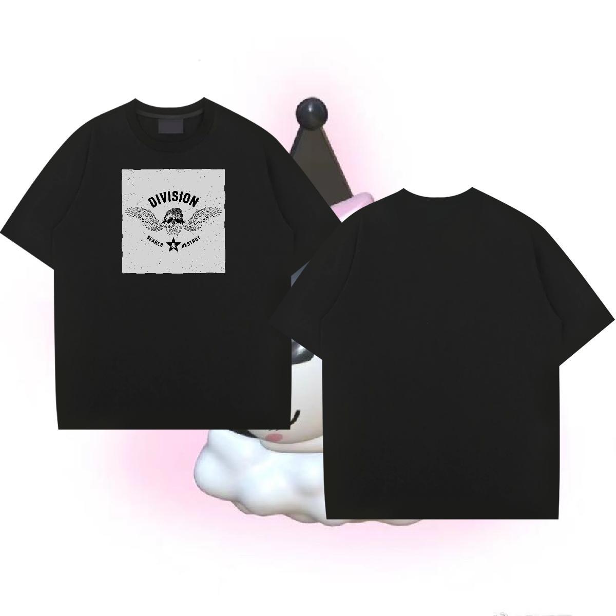 Classic T Shirts Men skull Tees Shirts 230g 100% Cotton Anime Printing Street Unisex Custom Anime Short Sleeve Soft Mens Tshirts