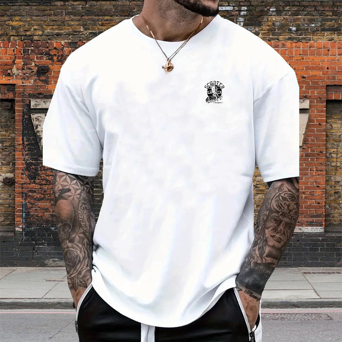 Fashion Casual Mens T Shirts skull Tops Tees 100% Cotton 230g Hip Hop Street Comfortable DIY Printed Breathable Short Sleeve Men Tshirts