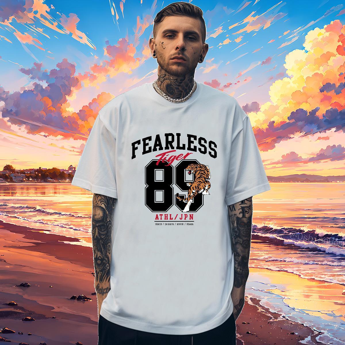 DIY T Shirts Men letter Tees Shirts 100% Cotton 230g Casual Beach Soft Customized Print Breathable Short Sleeve Mens Tshirts