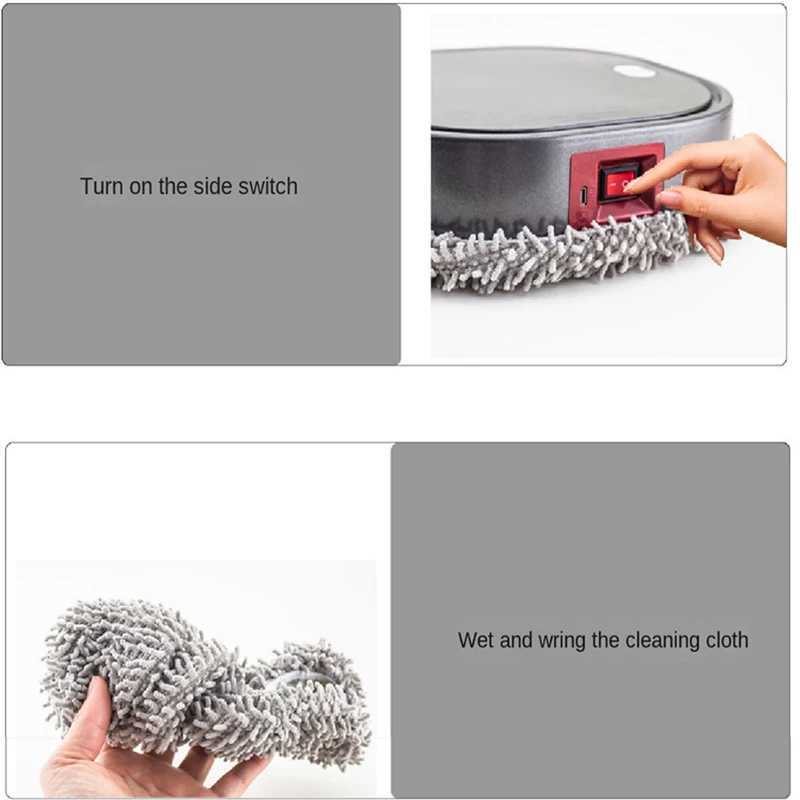 Robotic Vacuums Intelligent Robot 3 in1 Dry Wet Sweep Mop Robot Vacuum Cleaner Rechargeable Smart Mopping Robot Spray Cleaner Home Mopping RobotL247