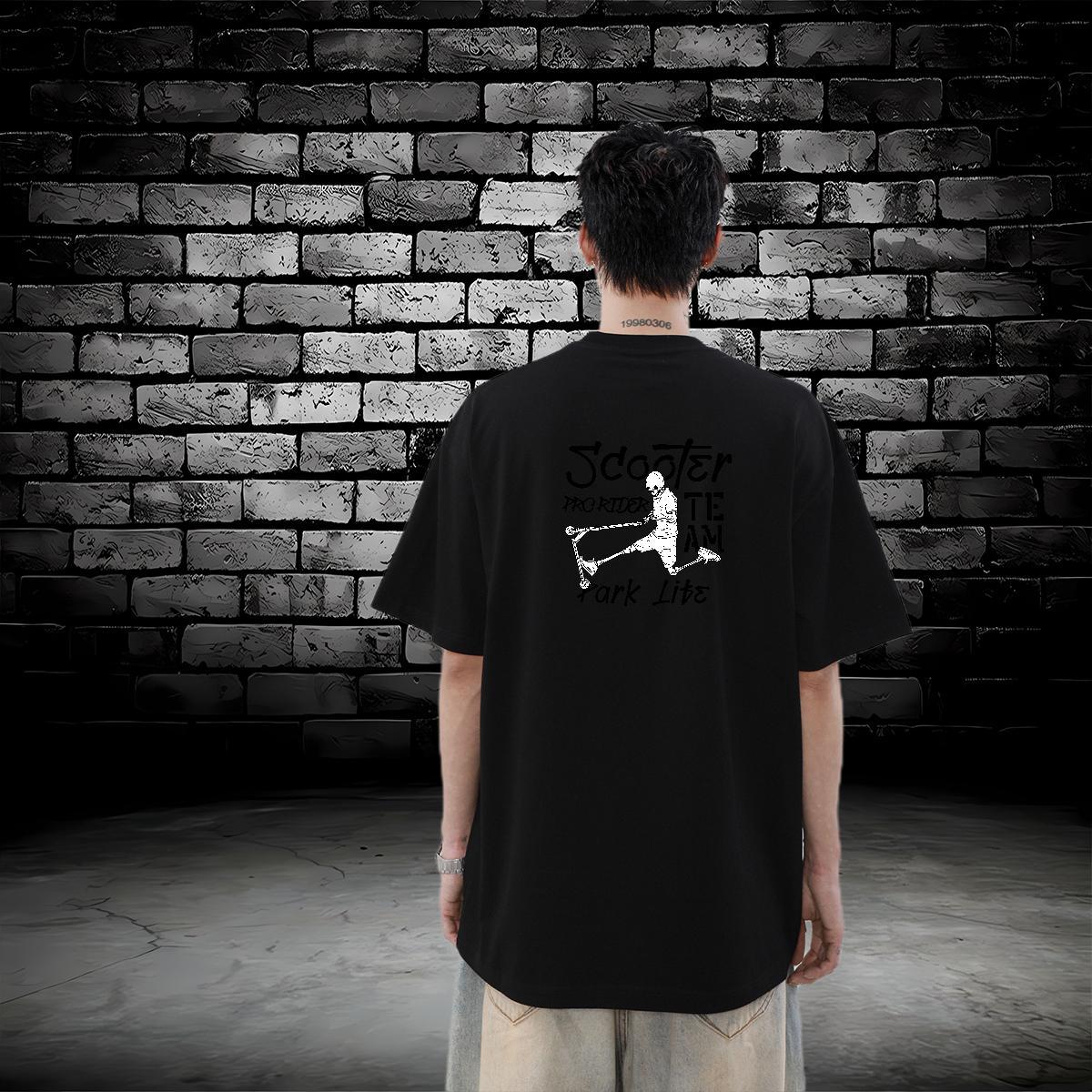 Fashion New T-Shirts for Men logo Tops Tees 230g 100% Cotton Sports Casual Loose Fit DIY Logo Oversized Short Sleeve O-Neck Mens Tshirts