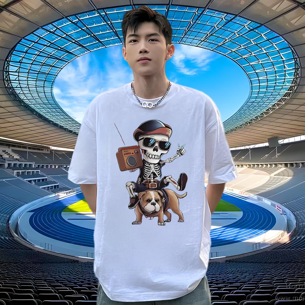 Custom Men T Shirts radio Polos 100% Cotton 230g Casual Daily Wear Popular DIY Printed Breathable Tshirts