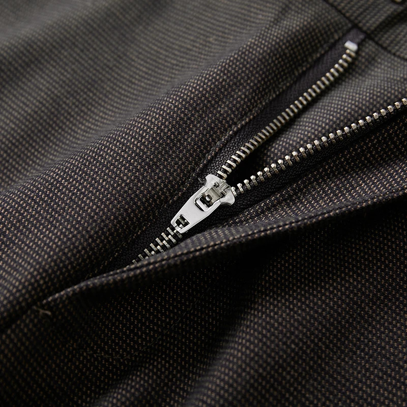 Business Casual Suit Pants Men Solid Middle Waist Straight Office Formal Trousers Mens Classic Style Long 240806