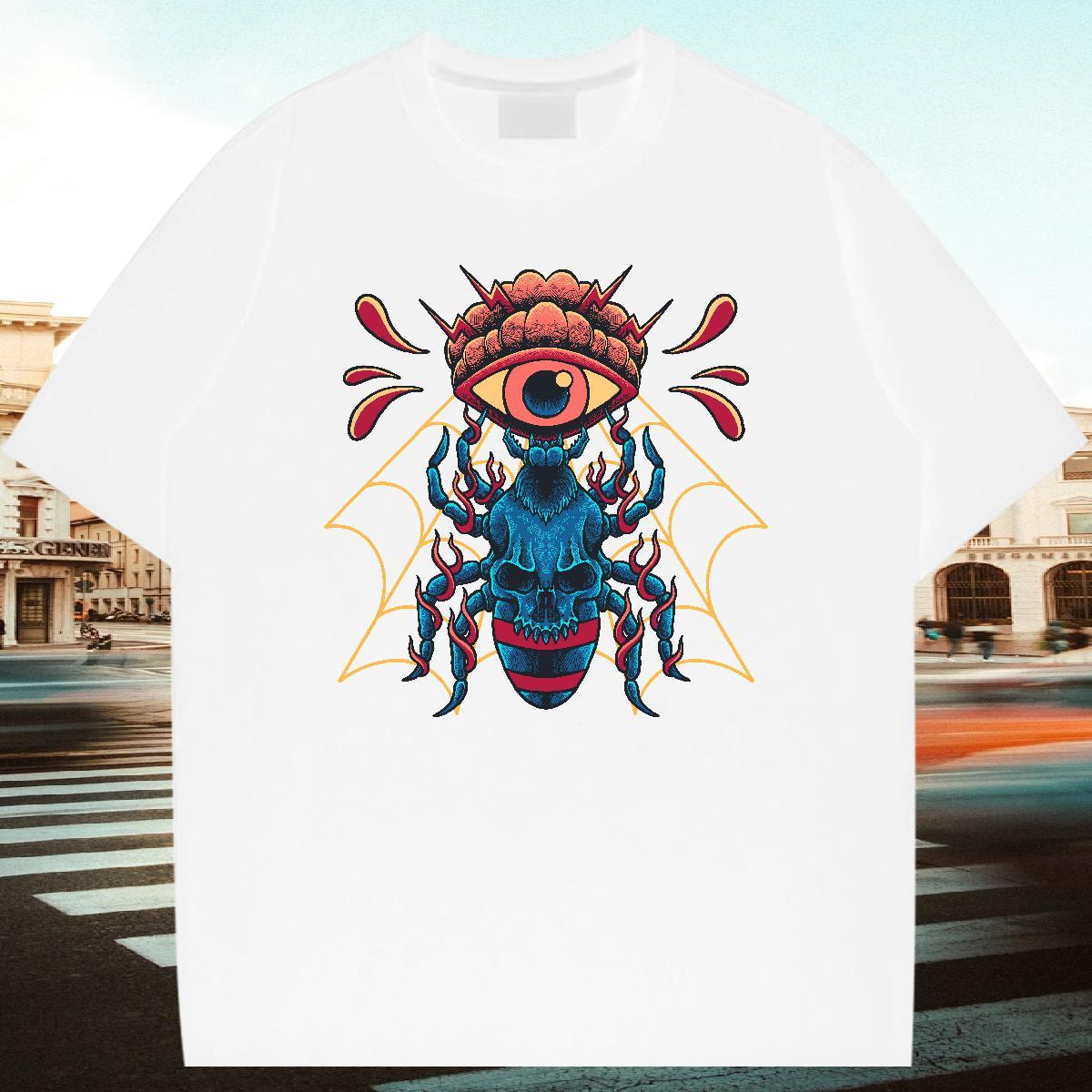 2024 DIY T-Shirts for Men ET Tees 100% Cotton 230g Sport Soft Cartoon Printing L-4XL Short Sleeve O-Neck Tshirt for Man Woman