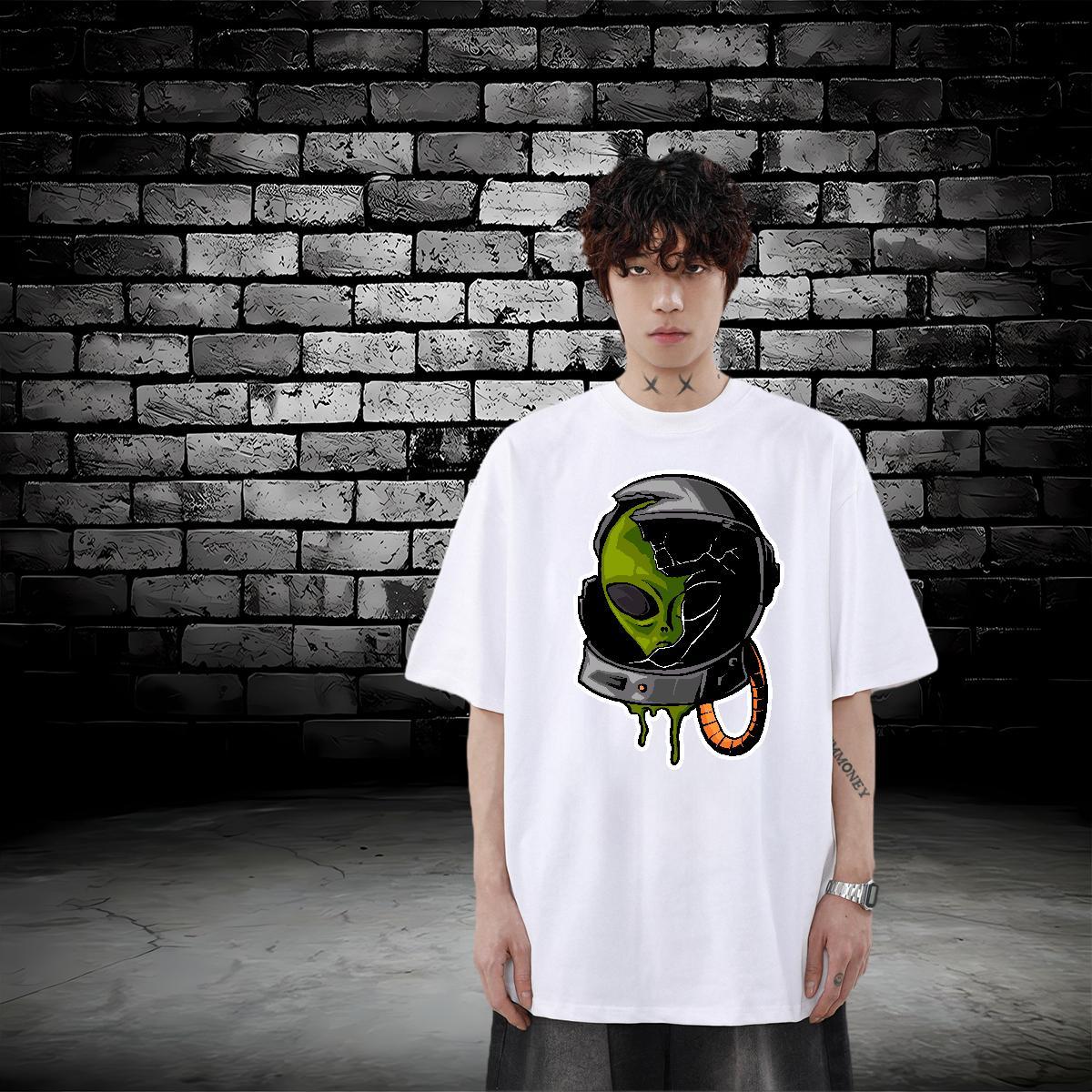 Fashion Casual Man T Shirts ET Tops Shirt 230g Pure Cotton Street Casual Classic Black Oversized Breathable Short Sleeve Men Clothes T-Shirt