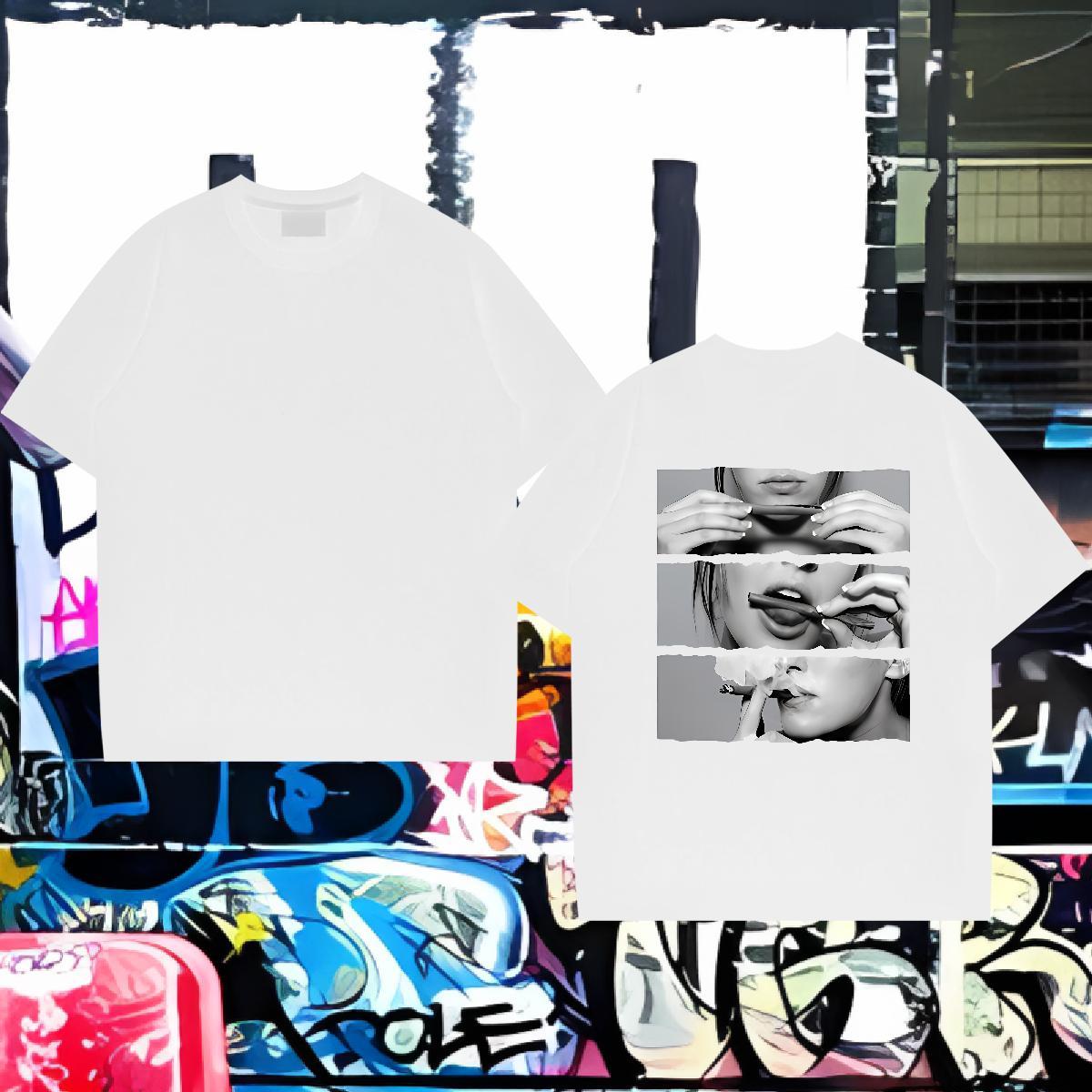 Classic Man T Shirts mouse Clothes 230g Cotton Daily Outfit Loose Custom Print Plus Size Pure Cotton Men Tees