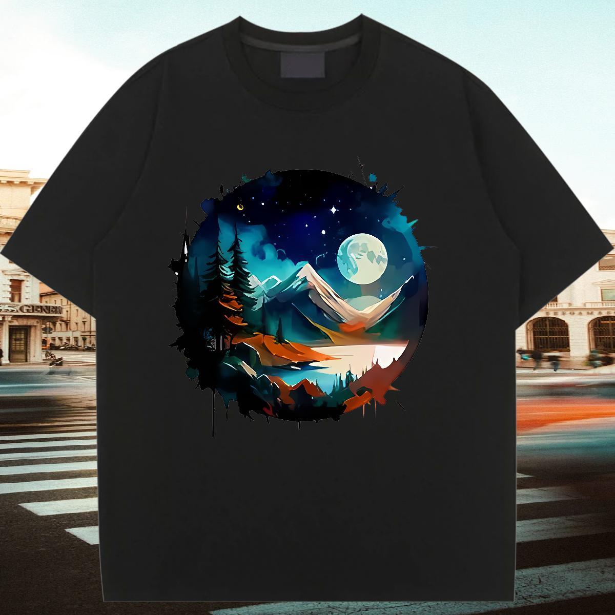 2024 Casual T-Shirts Breathable Short Sleeve 230g 100% Cotton Sports Street Wear Top Shirts Wholesale sun Anime Oversized Women Tees