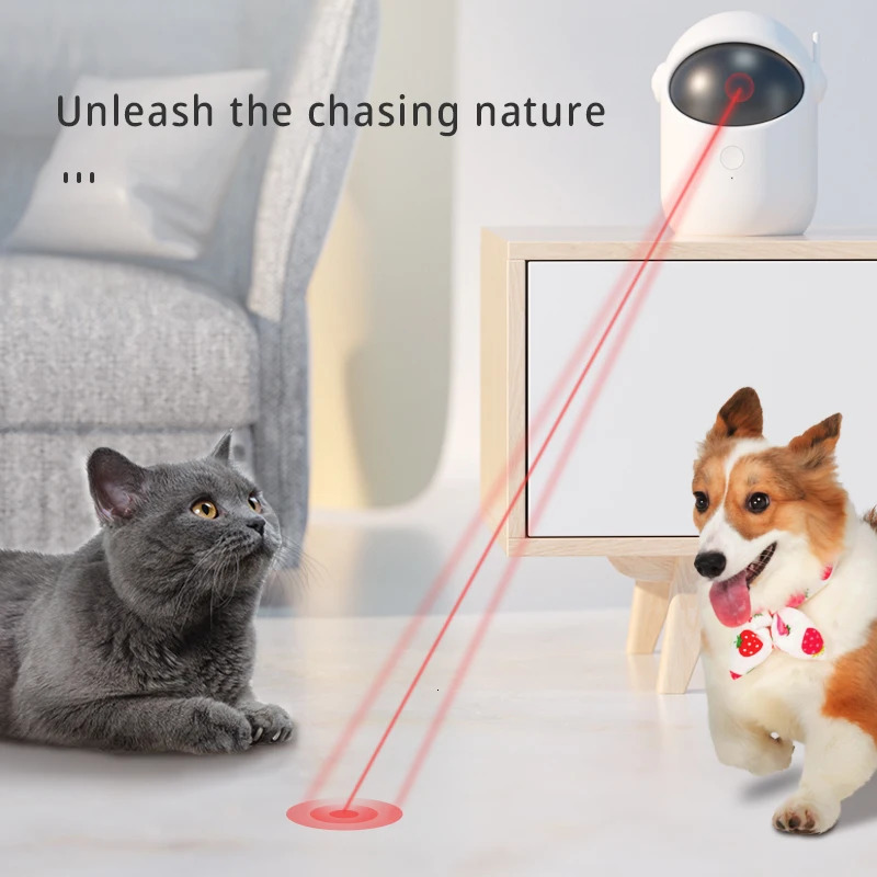Automatic cat laser toy interactive indoor light rechargeable infrared pet teasing device pointer dog 240806