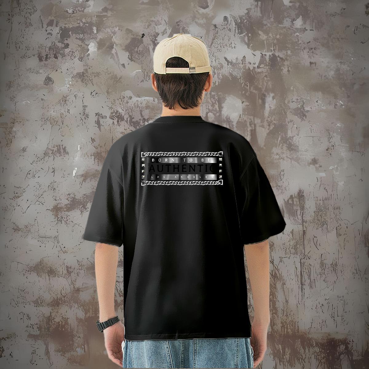 New Arrival Men T Shirts letter Wear 230g Pure Cotton Casual Loose Cartoon Printing L-4XL O Neck Short Sleeves Men Clothes T-Shirt