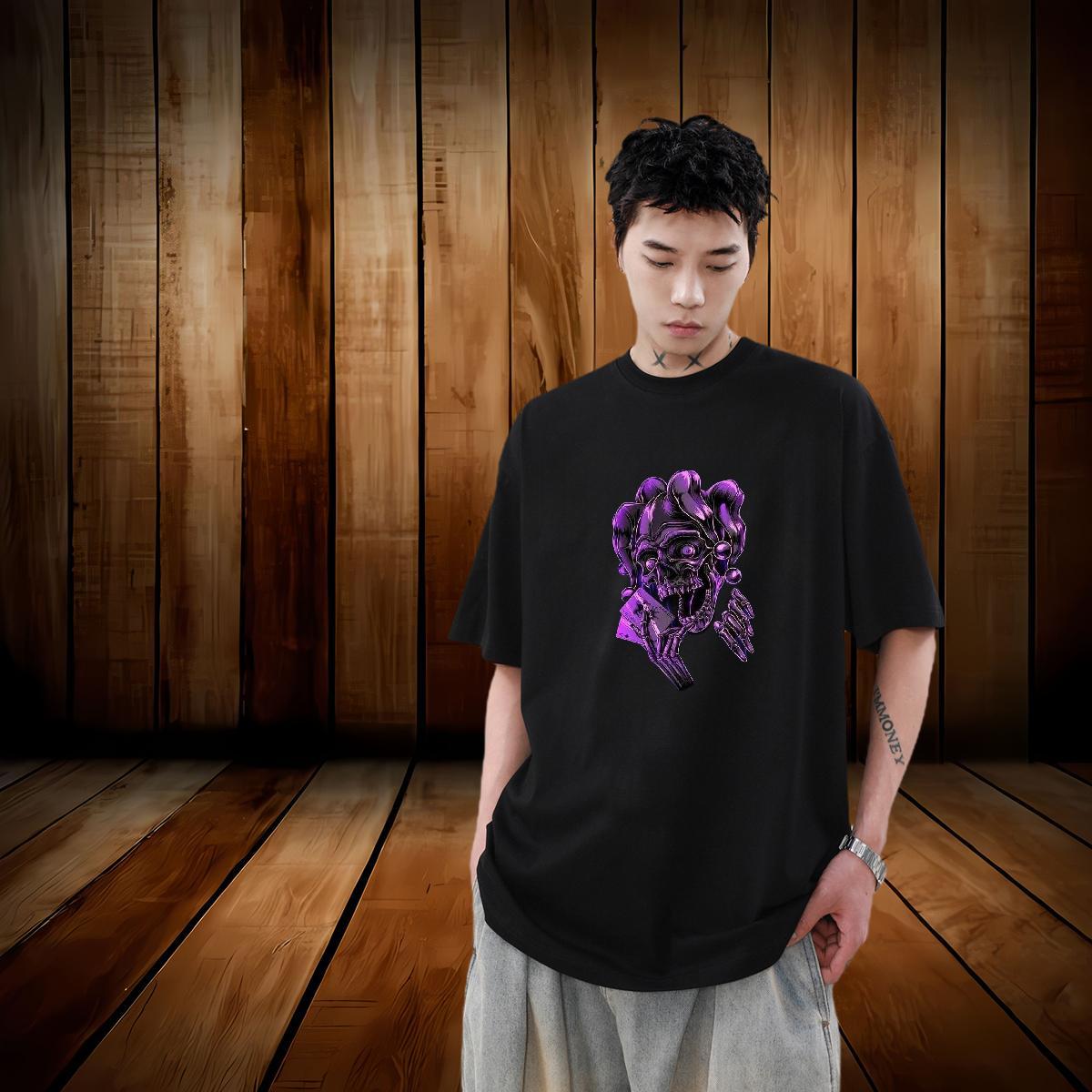 Designer Fashion Man T Shirts skull Tops 230g Pure Cotton Hip Hop Street Wholesale Custom Anime Breathable Short Sleeve Tshirt for Man Woman