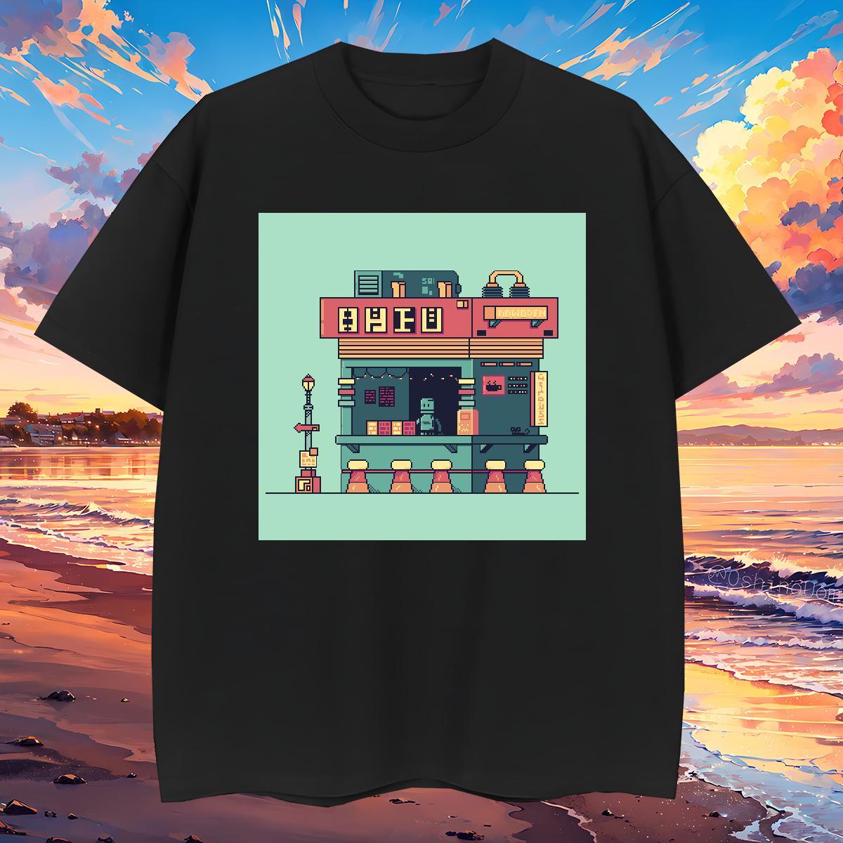 2024 New T shirt robot Clothings 230g Cotton Home Outdoor Soft Custom Printing Breathable Short Sleeve Couples T Shirts