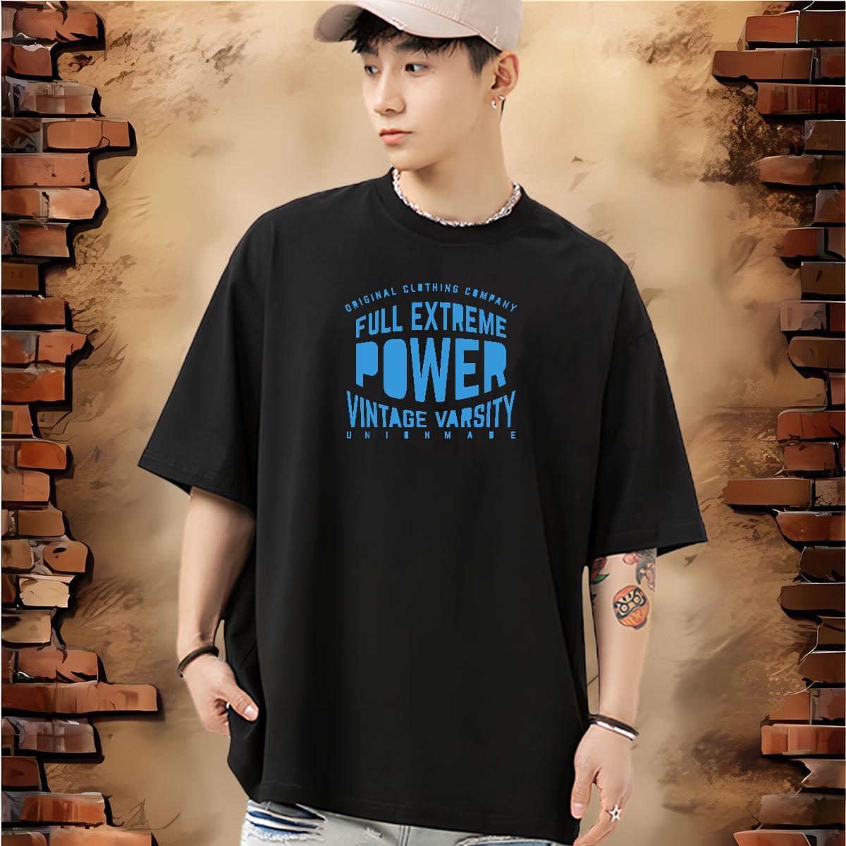 DIY Customized T-Shirts letter Top Tees 100% Cotton 230g Beach Wholesale Plus Size Custom Crew Neck Breathable Men Tees
