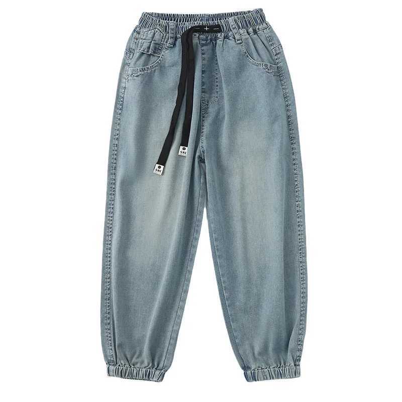 Jeans Boys Casual Pants Long Trousers Cotton 2024 Solid Spring Autumn Babys Kids Pants High Quality Childrens Clothing