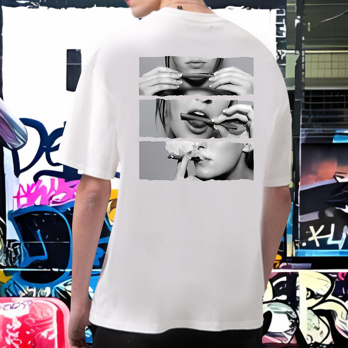 Classic Man T Shirts mouse Clothes 230g Cotton Daily Outfit Loose Custom Print Plus Size Pure Cotton Men Tees