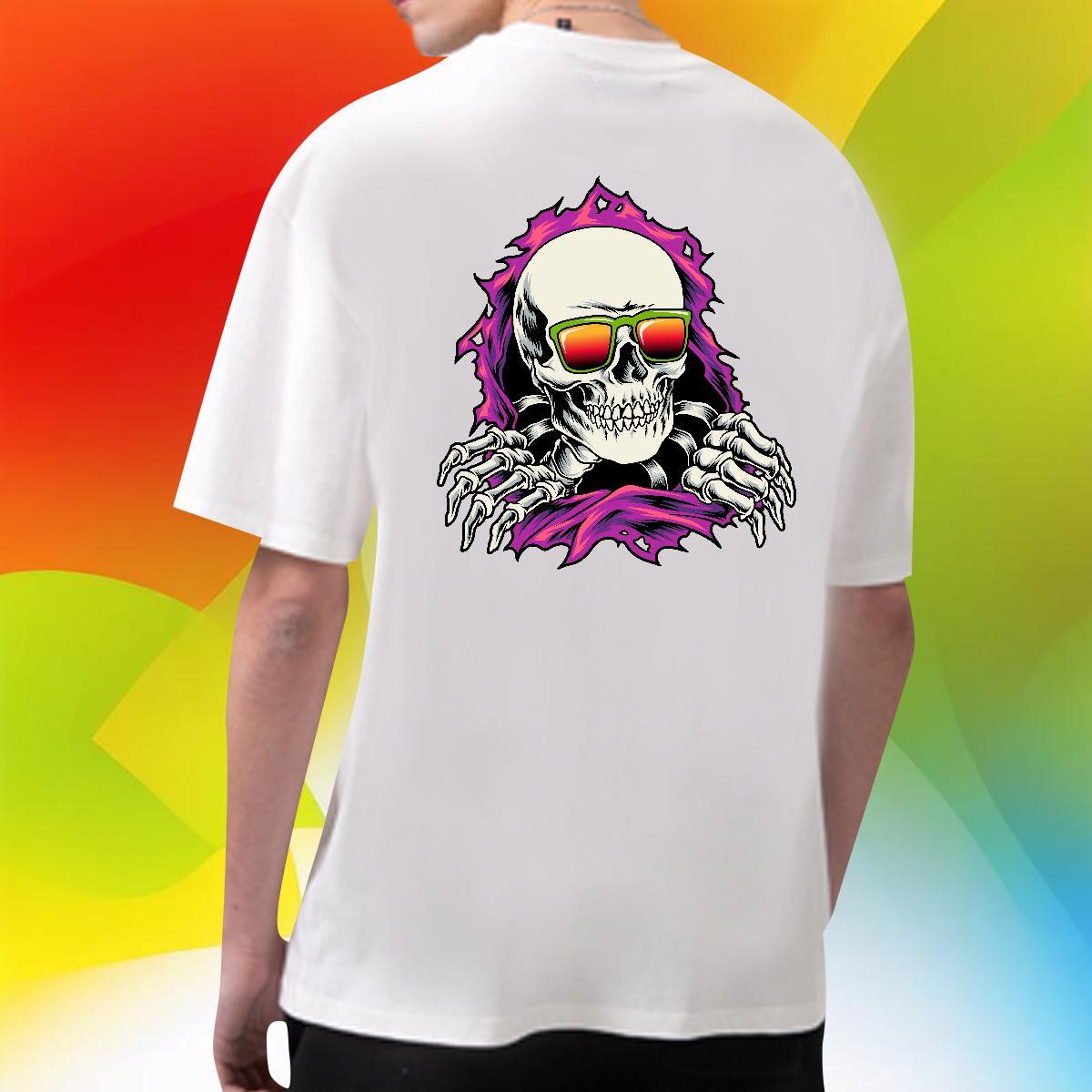 2024 New T-Shirts skull Tshirts 230g Cotton Spring Summer Designer DIY Logo Oversized Breathable Crew Neck Men Tshirts