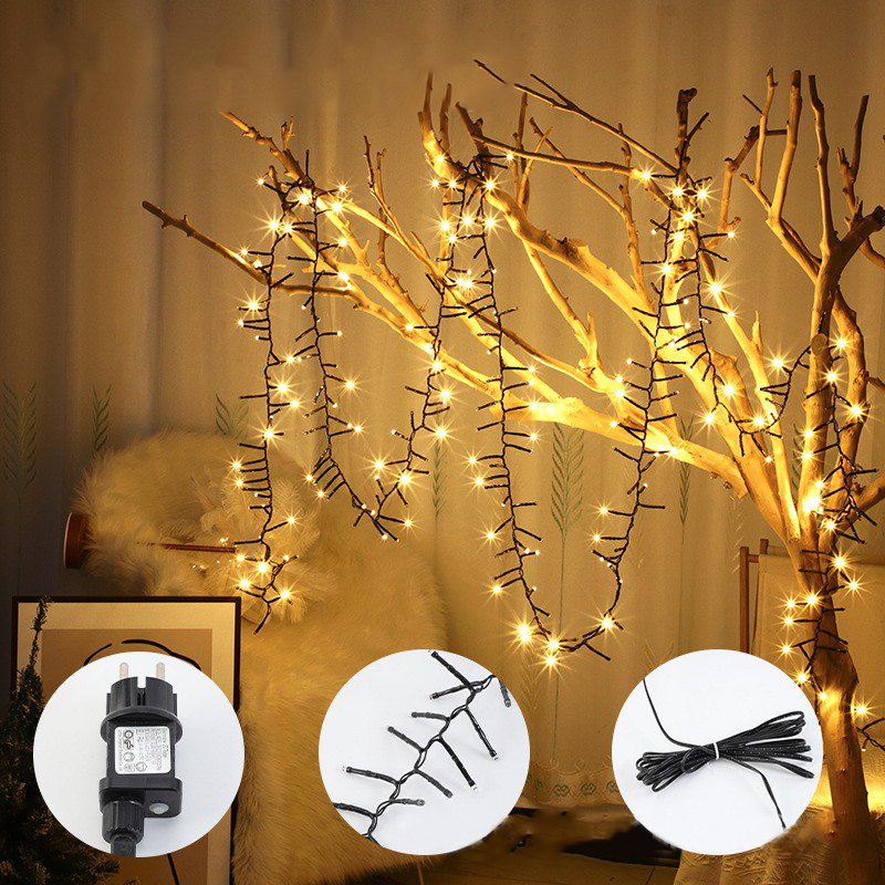 Low voltage firecracker light string, outdoor waterproof Christmas atmosphere string light, illuminated centipede light, starry sky string light
