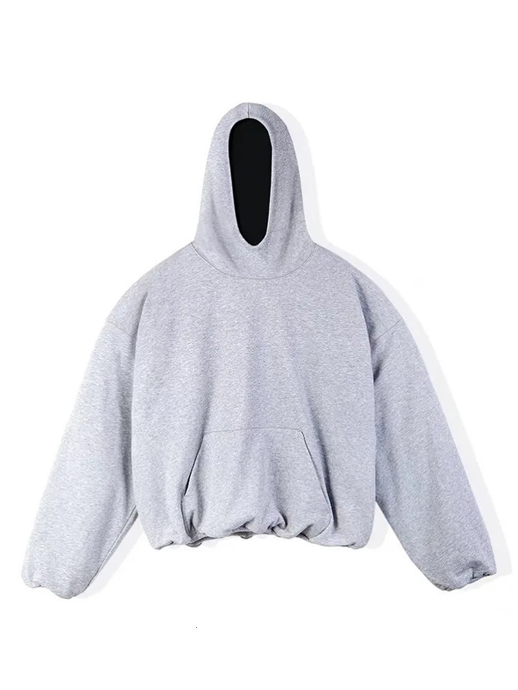 Mens solid color doublelayer oversized zipper cotton retro highquality hoodie springsummer casual streetwear R250219