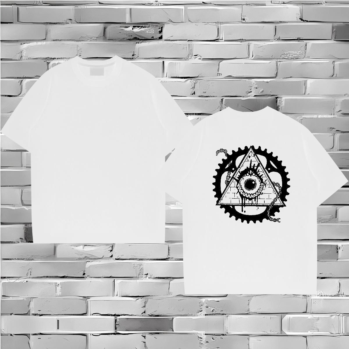 Stylist Men T Shirts eye of the devil Wear 100% Cotton 230g Outdoor Unisex Black Oversized O Neck Short Sleeves Tshirts
