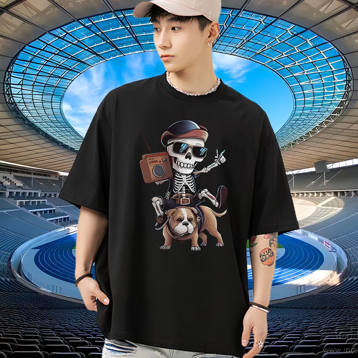 Custom Men T Shirts radio Polos 100% Cotton 230g Casual Daily Wear Popular DIY Printed Breathable Tshirts
