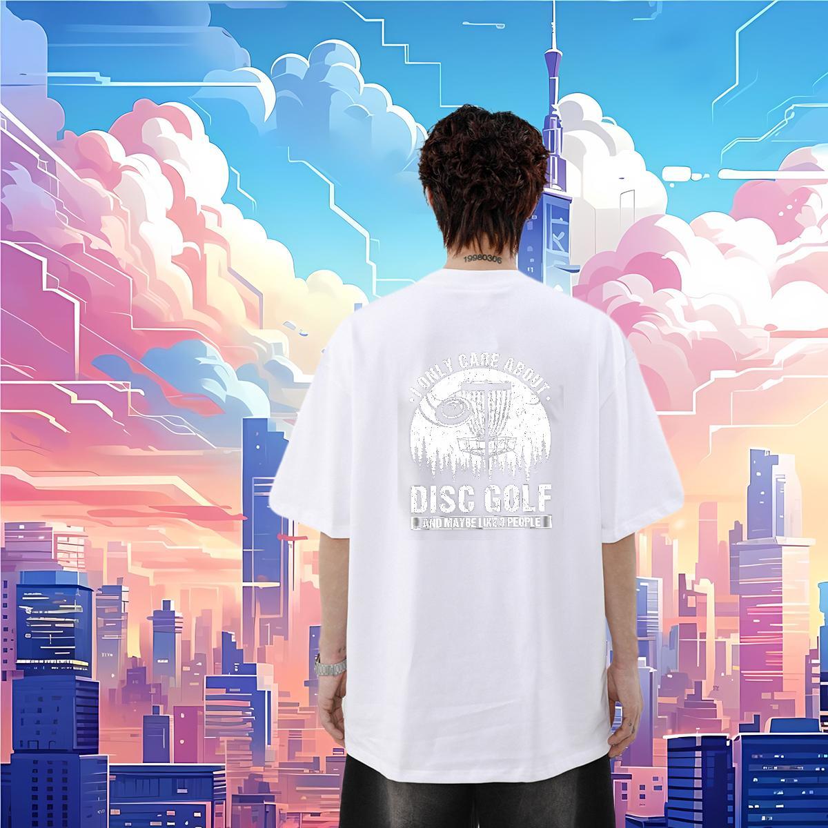 New Man T Shirts letter Polos 230g Pure Cotton Beach High Quality White Plus Size Breathable Crew Neck Mens Tshirts