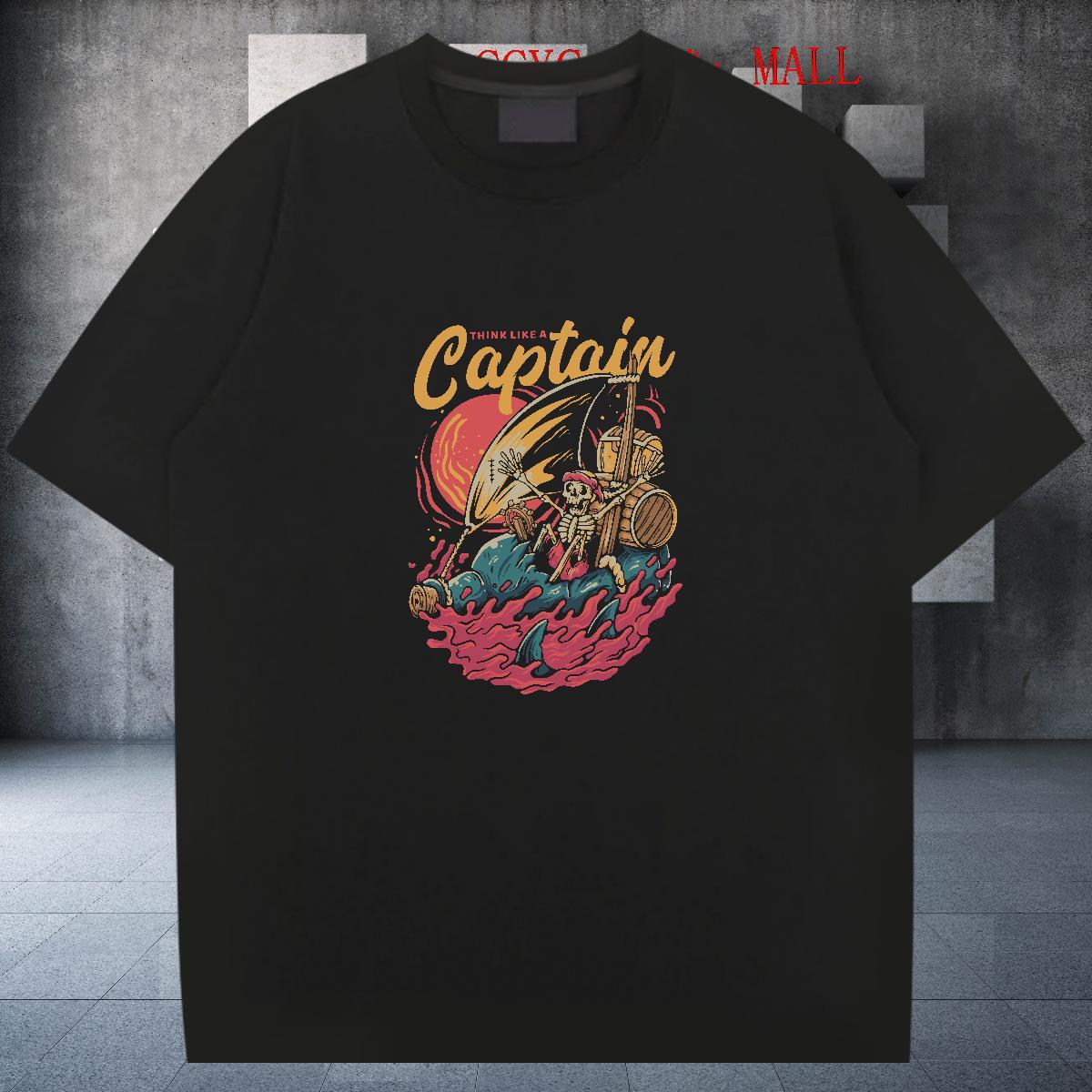 New Arrival Mens T Shirts skull Wear 230g Pure Cotton Hip Hop Street Loose Fit Custom Cartoon Short Sleeve Soft Mens Tshirts