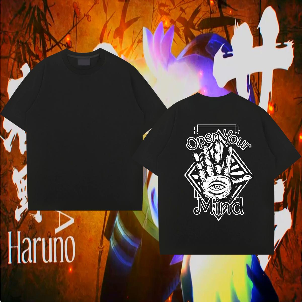 Customized Mens T Shirts hands Tshirts 100% Cotton 230g Outdoor Loose Anime Print O Neck Short Sleeves Men Tops Tees