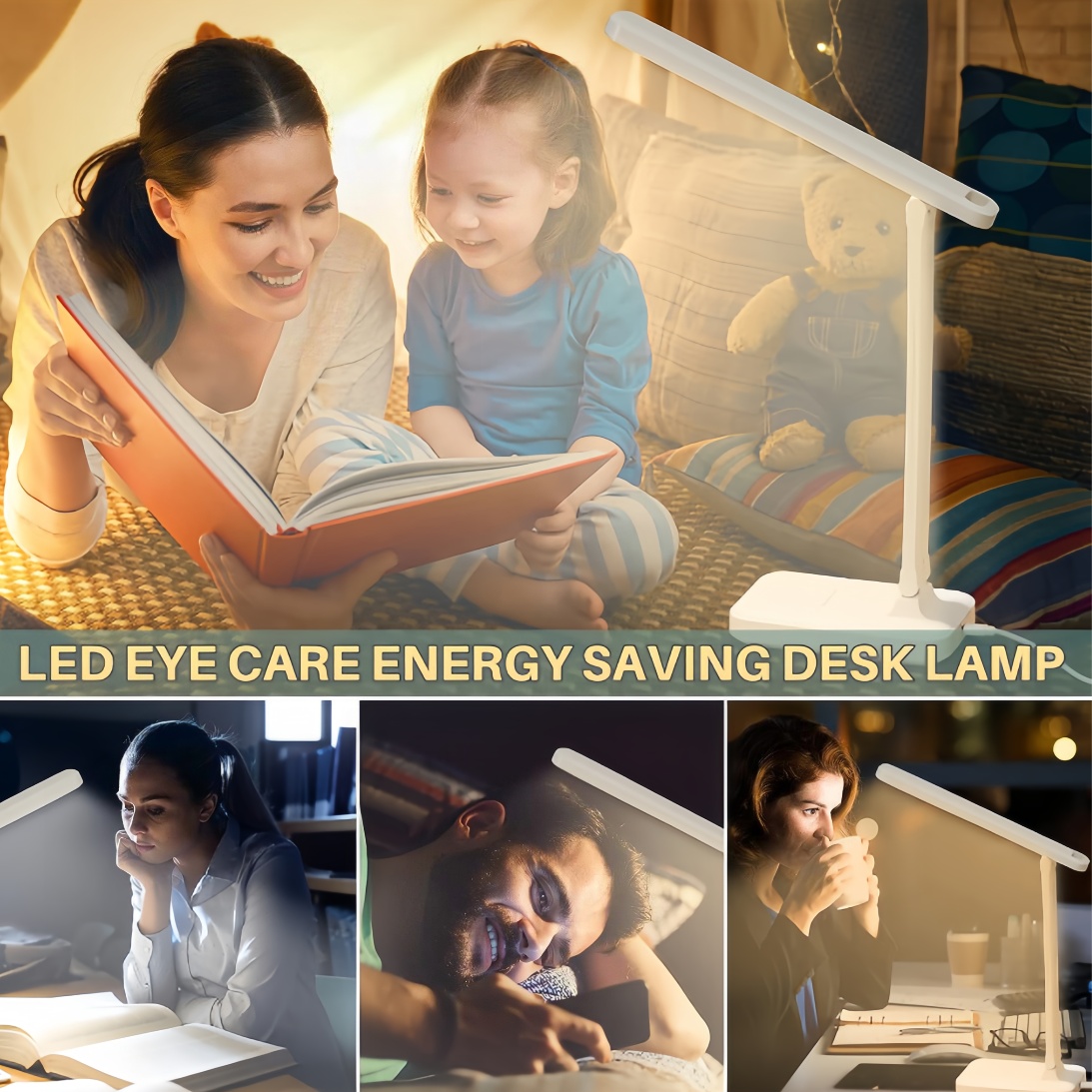 Compact USB-Powered LED Touch Table Light with Built-in Radio Versatile Readling and Desk Illumination Solution