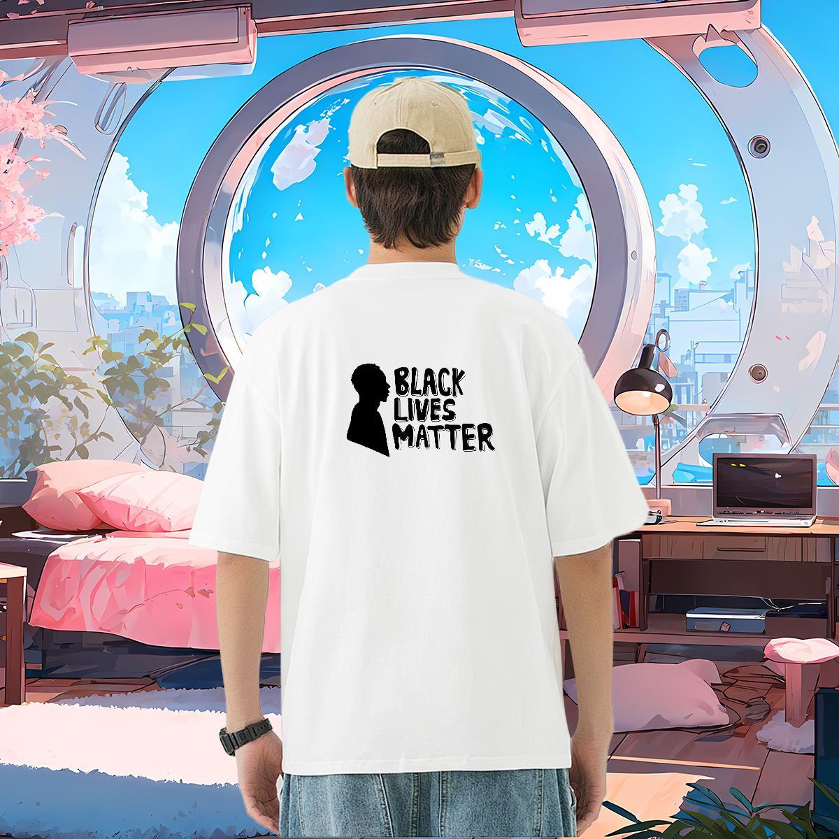 Fashion New T Shirt For Man letter Tee Shirt 230g Cotton Daily Wear Free Shipping Custom Cartoon Crew Neck Breathable Tshirts