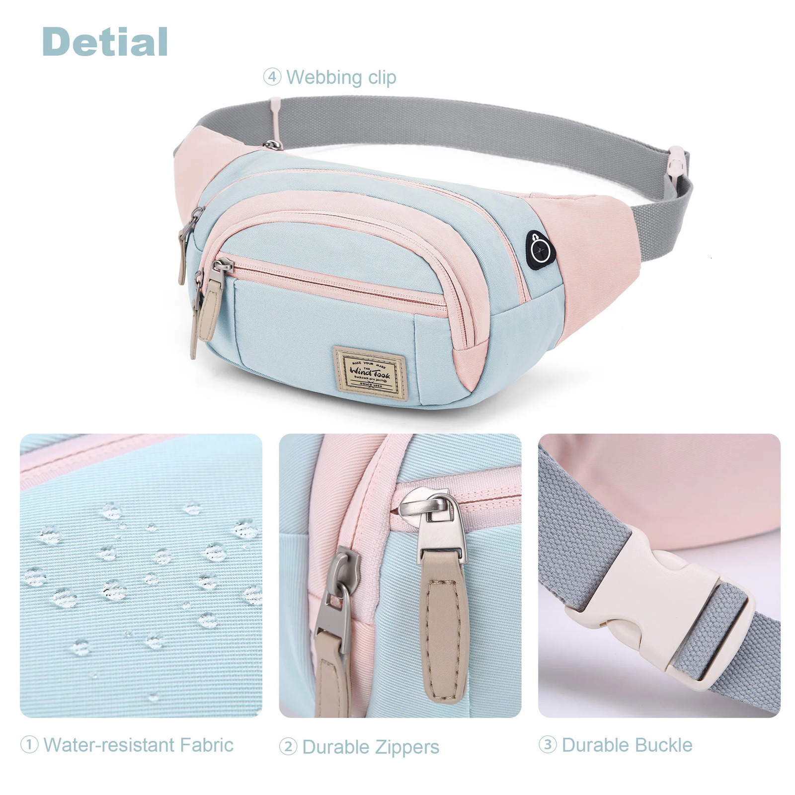 WindTook Fanny Pack Womens Belt Bag Waist Bag Lightweight Cross body Bag Travel Outdoor Running Exercise 240807