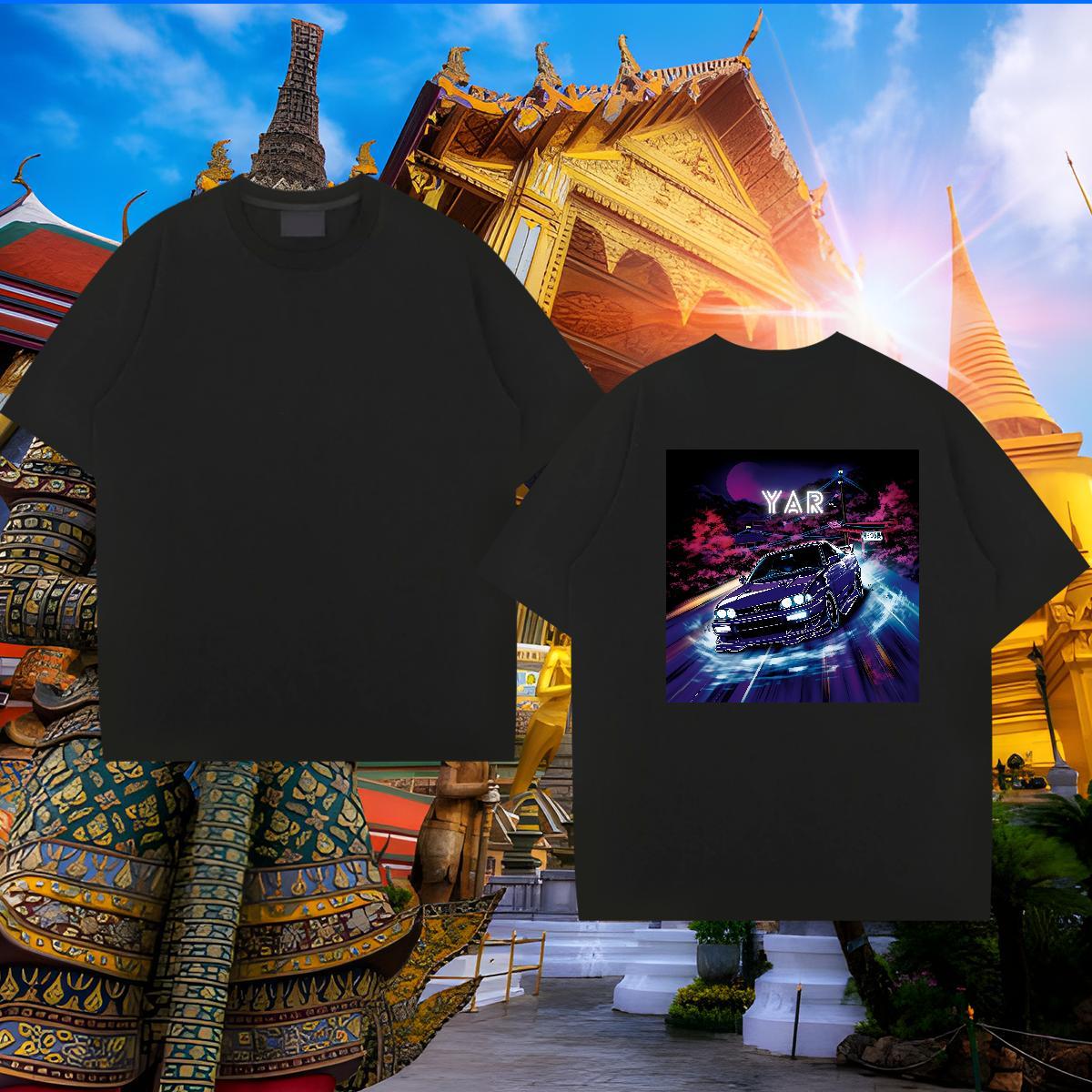 New Arrival T-Shirts for Men car Tshirts 100% Cotton 230g Summer Casual High Quality DIY Printed Breathable Short Sleeve Men Tshirts