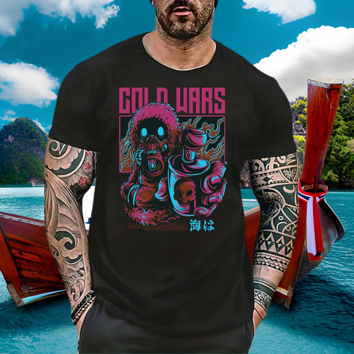2024 New Man T Shirts ET Tops Tees 230g Pure Cotton High Street Hip Hop Wholesale Cartoon Print Breathable Soft Tshirts