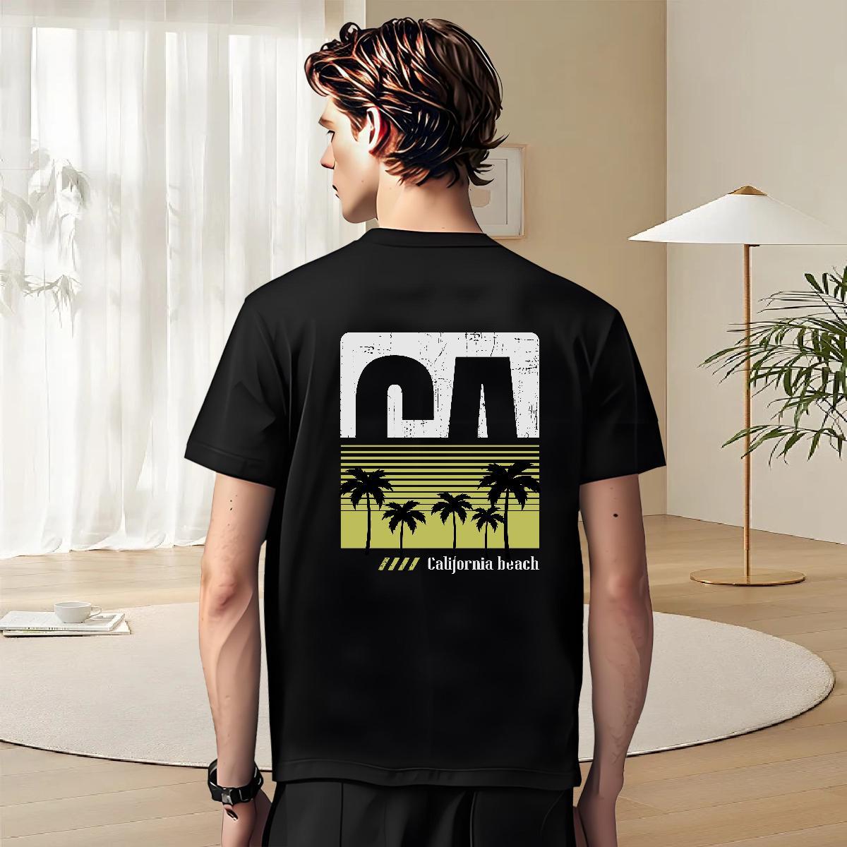 2024 DIY T Shirts Men letter Tees Shirts 230g 100% Cotton High Street Hip Hop Unisex Black White Pure Cotton Mens Tshirts