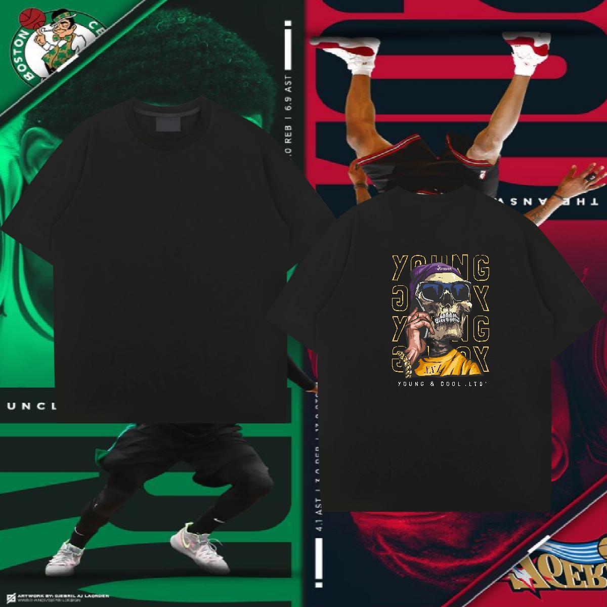 Fashion Designer T-Shirts skull Tees Shirts 230g Cotton Sport High Quality Custom Printing Short Sleeve Soft Couples T Shirts